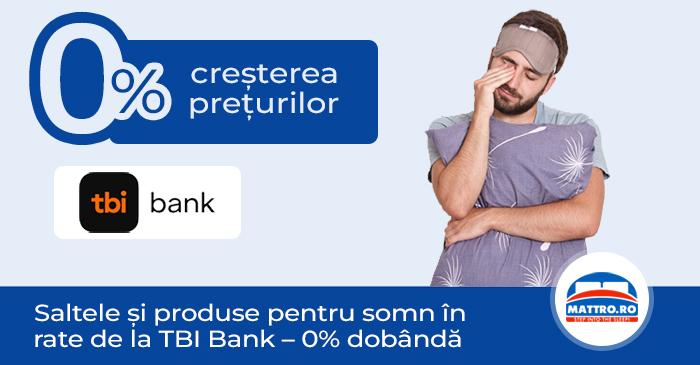 Saltele și produse pentru somn în rate de la TBI Bank – 0% dobândă